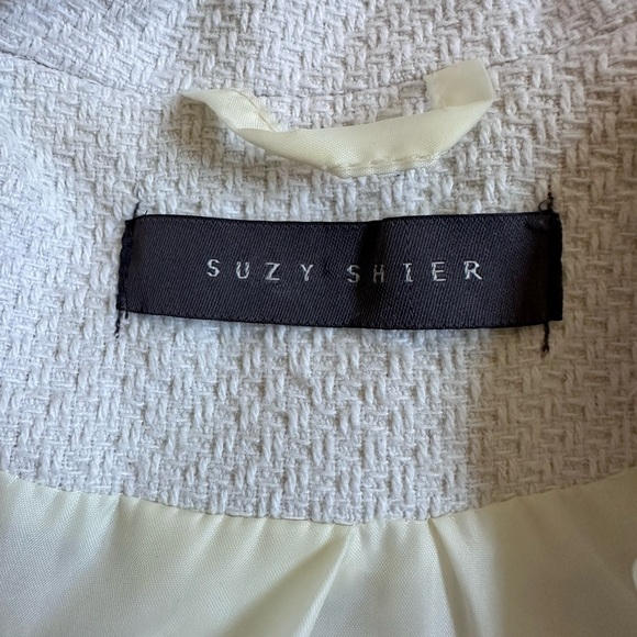 SUZY SHIER Off White Women’s Pea Jacket - Picture 3 of 4